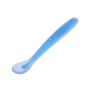 Baby Spoon Soft Silicone Feeding Spoon Learn to Eat Small Spoon(Blue)