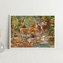 5D Diamond Painting Kit DIY Forest Deers Full Round Rhinestone Mosaic Picture
