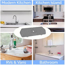 Kitchen Silicone Faucet Absorbent Mat Sink Water Splash Odor Guard (Grey) Newly