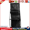 6 Pocket Hanging Handbag Organizer Wall Closet Clear Storage Bag (Black) Newly