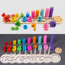 Baby Wood Montessori Count Numbers Matching Early Educational Toys (Number)