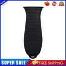 Silicone Anti-Hot Pot Handle Grip Cover Honeycomb Skillet Sleeve (Black)