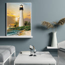 Lighthouse Full Round Diamond Embroidery Rhinestone Painting Mosaic Cross Stitch
