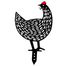 Acrylic Hollow Chicken Ornaments Backyard Lawn Stakes Yard Art Decor (E) Newly