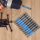 10pcs 50mm PH2 Anti Slip Cross Bit Drill Head Screwdriver Bits Hand Tools