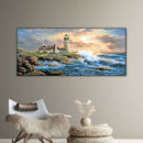 Lighthouse Oil Paint By Numbers Kits Canvas Picture Wall Art DIY Craft Colo