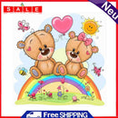 5D DIY Diamond Painting Full Round Drill Rainbow Cartoon Bear Picture Wall Decor