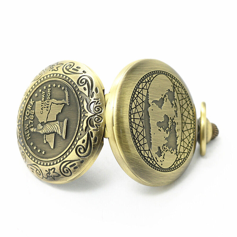 Portable Metal Retro Pocket Watch Compass Zinc Alloy Flip Navigation Compas