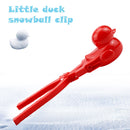 Snowball Maker Tool Duck Shape Snow Ball Tongs Clip with Handle (Red) Newly