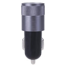 Metal Dual USB 2.1A Car Cigarette Lighter Adapter Charger(Gray+Black) Newly