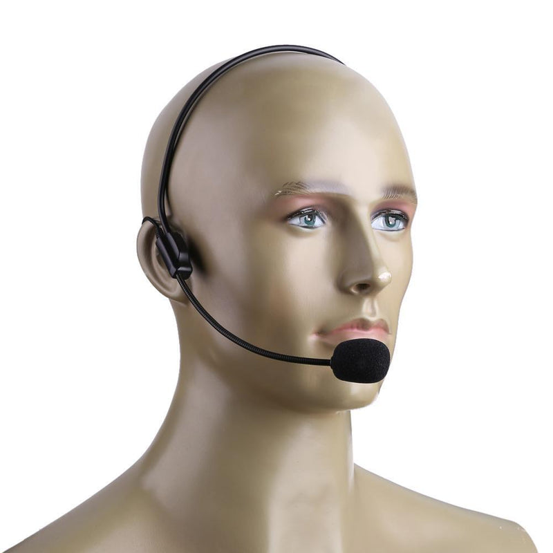 Portable Lightweight Wired 3.5mm Plug Guide Lecture Speech Headset with Mic