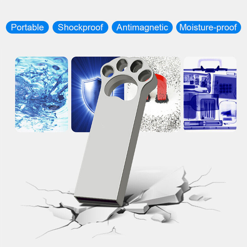 Zinc Alloy USB Thumb Drive Cat Paw USB 2.0 Pendrive 128GB 64GB 32GB 16GB 8GB 4GB