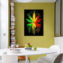 DIY Color Maple Leaf Full Kit Ornaments 5D Drill Diamond Round Mosaic Painting