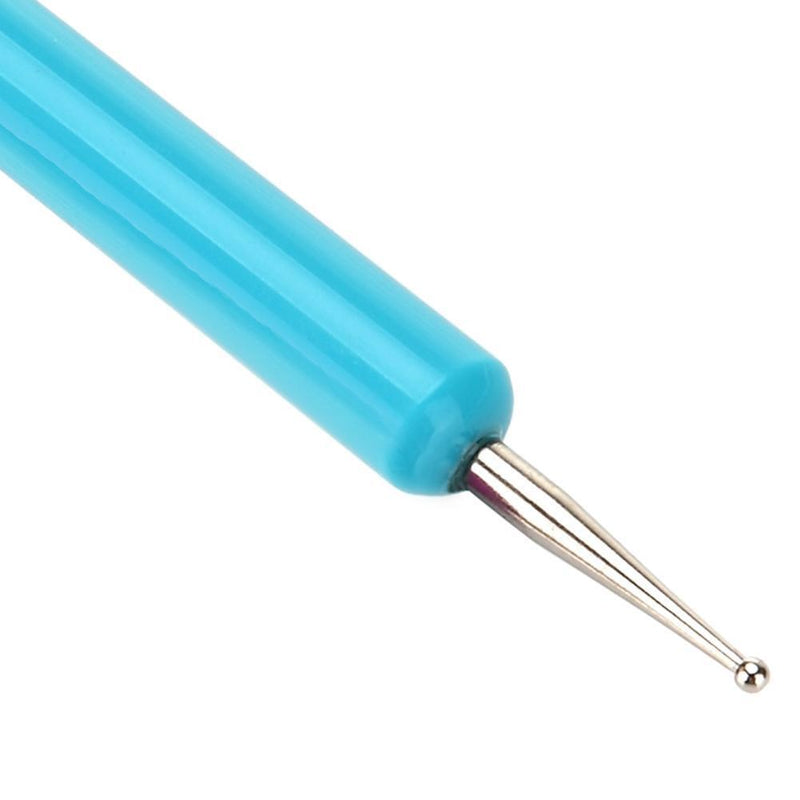 Pro Double-Ends Nail Art Pen Painting Dotting Brush Tools(Light Blue)