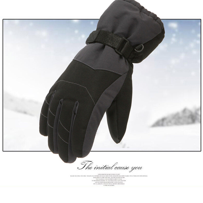 2pcs Winter Thickened Gloves Breathable Windproof Skiing Thermal Gloves Mittens