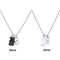 Women Double Chain Bear Pendant Necklace Clavicle Chain Pendant Choker Charm