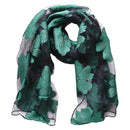 Women Flower Print Elegant Scarf Retro Satin Scarves Ladies Beach Shawls Bandana
