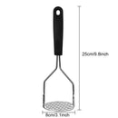 Cooking Concepts Potato Masher Vegetable Crusher Stainless Steel Black Handle