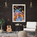 30x40cm Full Round Drill Craft DIY Town River Diamond Painting Poster Wall Decor