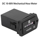 HM002 Mechanical Hour Meter Rectangular Hourmeter for 6-80V DC Power Equipment