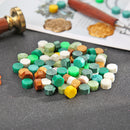 100pcs Retro Sealing Wax Grain Octagon Fire Painting Pill Stamping Envelope
