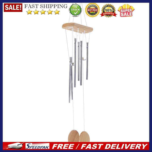 Lucky Metal Wooden White Wind Chime Garden Household Decor Birthday Gift