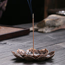 Lotus Sandalwood Censer Household Buddha Bronze Nasturtium Incense Plate Holder
