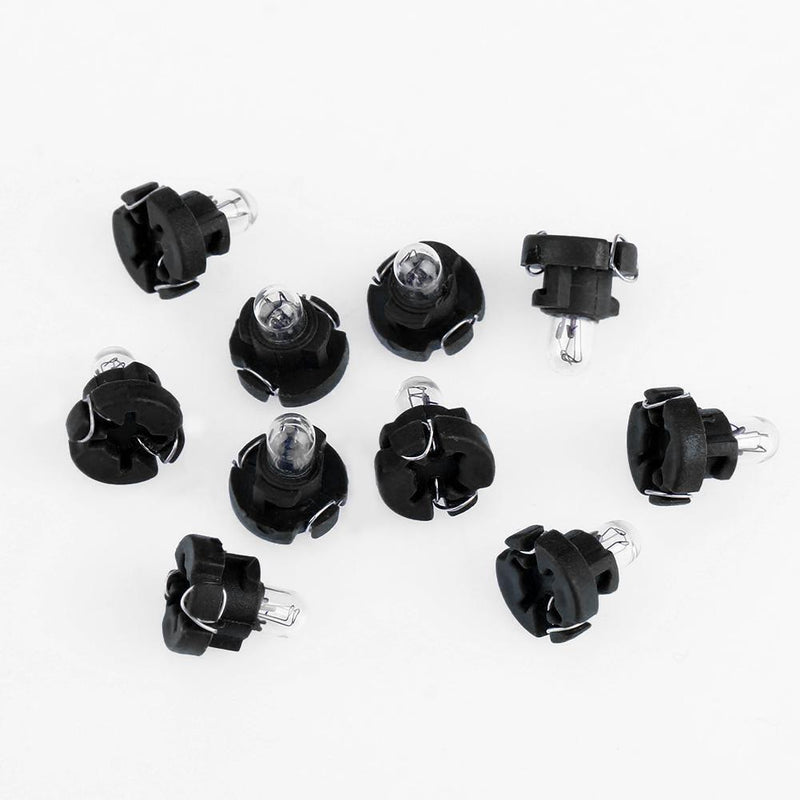 10pcs T3 LED 12V Car Interior Instrument Light Bulbs Dashboard Lamps(Black)