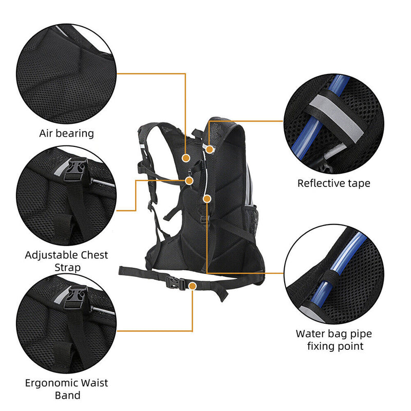 Reflective Mountain Bike Water Bag Outdoor Cycling Backpack for Men Women Newly