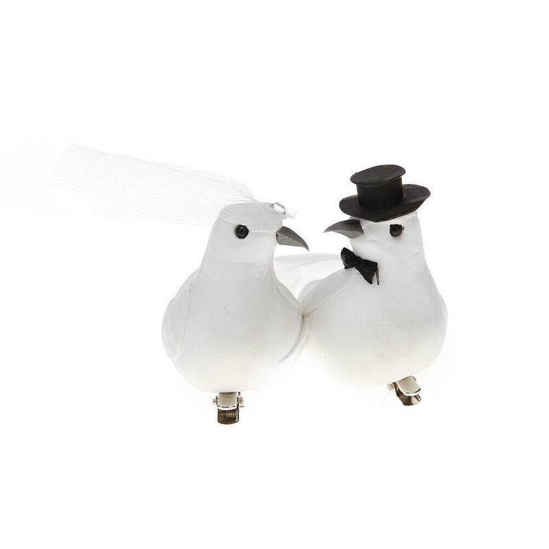 2pcs/set Wedding Photography Props Simulation Birds Artificial Foam Couple Bird