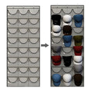 Hat Rack 24 Pocket Over-The-Door Organizer for Baseball Cap (Dark Grey) Newly