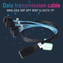 3.3ft Internal Mini SAS SFF-8087 36P to 4 SATA 7P Forward Breakout Cable
