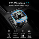 T25 Bluetooth FM Transmitter MP3 Player Dual USB Charger Holder TF Card U-Disk
