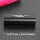 2pcs USB C Female to USB C Female Adapter PD Charging Data Sync Converter