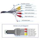 20Pin Plug to 6x 3.5mm RCA Female Car Stereo Adapter Cable Wiring Harness Newly