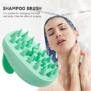 Silicone Head Body Scalp Massage Brush Hair Washing Clean Combs (Green) Newly
