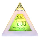 Portable Kids Wake Up Light Alarm Clock 7 Color Backlight Calendar Thermometer