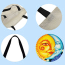 Sun moon Printed Shoulder Shopping Bag Casual Large Tote Handbag 40*40CM