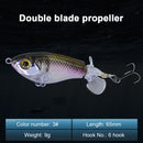 9g 16g Popper Fishing Lure Topwater Floating Double Propeller Tail Hard Baits
