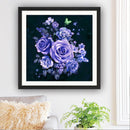Rose 5D Diamond Painting Embroidery DIY Cross Stitch Home Decor Gift(Purple
