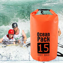 Waterproof Dry Bag Pack Sack Swimming Kayaking River Trekking (15L Orange) Newly