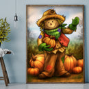 5D Diamond Painting Halloween scarecrow Full Round Drill Rhinestone Kit