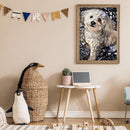 5D DIY Full Drill Round Shape Puppy Rhinestone Diamond Drawing Home Decoration