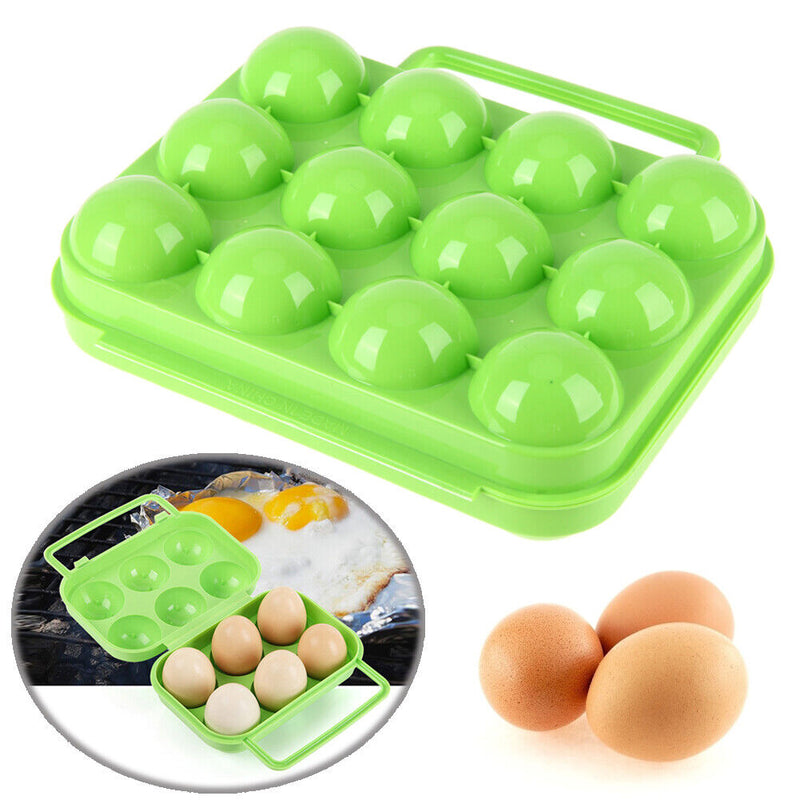 Kitchen Container Hiking Camping Carrier 12 Egg Case Storage Box