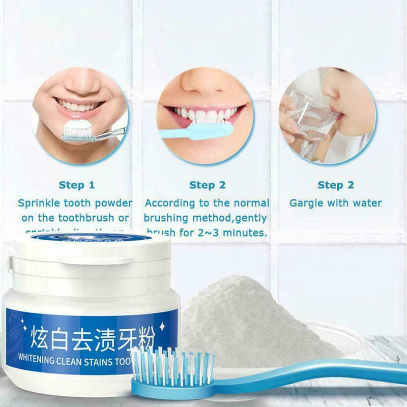 Whitening Clean Dental Stain Tooth Powder 30g Protect Bright NEU Teeth Care D9E1