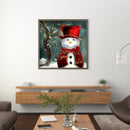 Diamond Snowman Full Round Diamond Crystal Diamond Rhinestone Pict