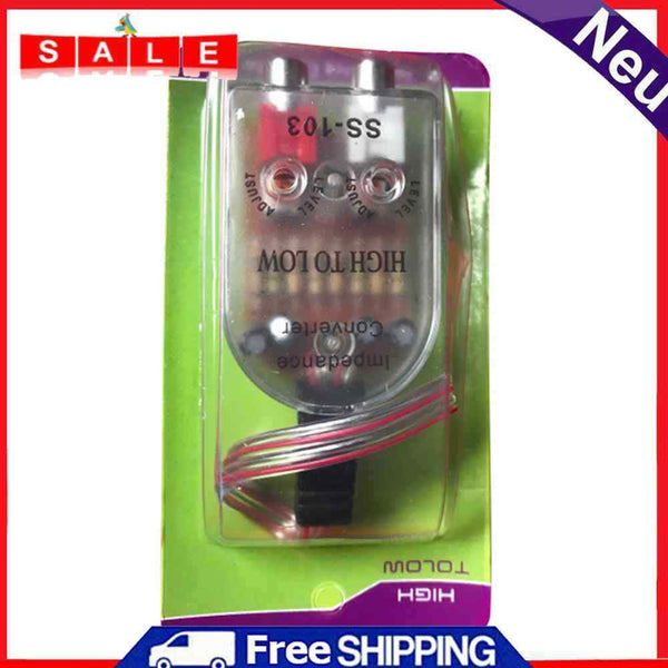 Car Speakers to Level RCA Adapter High Low Sockets Car-Line Out-Audio Comv