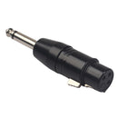 XLR 3-Pin Female to 6.35mm Mono Male Plug Audio Jack Adapter Connector Converter