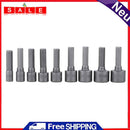9pcs/Set 5mm - 13mm Hex Socket Sleeve Nozzles Nut Driver Set Drill Bit Adapt