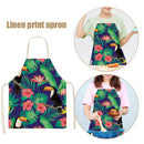 Kitchen Linen Apron Birds Print Home Cooking Baking Bib Chef Cooker Accesso